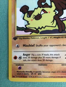 1st Edition Team Rocket Mankey 61/82 Pokemon Card - Image 4