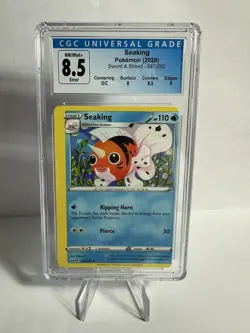 Miscut Seaking Sword & Shield 47/202 CGC 8.5 NM/Mint+ Pokemon Misprint Error - Image 1