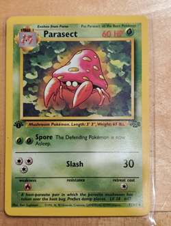 Pokemon 1999 PARASECT Jungle Set 41/64 1st Edition Regular Common Vintage - Image 1