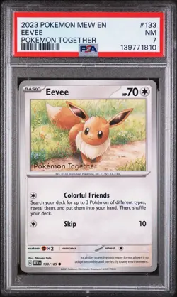 2023 POKEMON MEW EN-151 POKEMON TOGETHER #133 EEVEE PSA 7 - Image 1