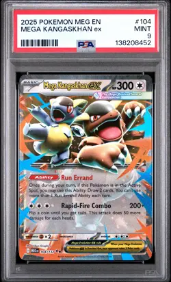 2025 POKEMON MEG EN-MEGA EVOLUTION #104 MEGA KANGASKHAN EX PSA 9 - Image 1