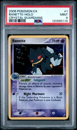 2006 POKEMON EX CRYSTAL GUARDIANS #1 BANETTE-HOLO PSA 9 - Image 1