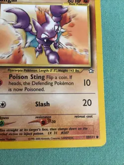 Gligar Common 1st Edition Neo Genesis Pokemon 59/111 - Image 5