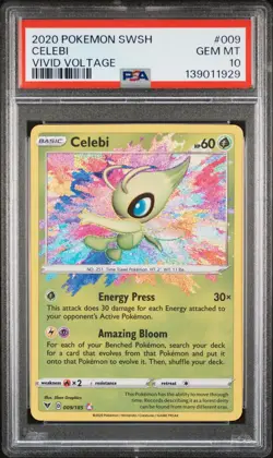 PSA 10 CELEBI AMAZING RARE VIVID VOLTAGE POKEMON MJ - Image 1