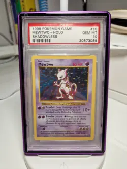 Pokemon Shadowless Mewtwo Holo Base Set PSA 10 Gem Mint Rare Low Pop - Image 1