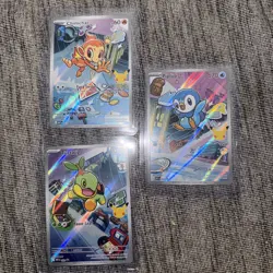 Pokemon TCG First Partner Illustration Collection Holo Chimchar, Turtwig, Piplup - Image 1