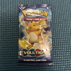 Pokemon TCG XY Evolutions Booster Pack 2016 Raichu Art 3rd Pack Right Side - Image 1