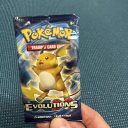 Pokemon TCG XY Evolutions Booster Pack 2016 Raichu Art 3rd Pack Right Side - Image 3