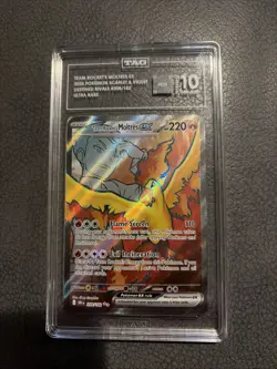 Pokemon TCG Team Rockets Moltres EX#208/182 Destined Rivals TAG 10 Gem Mint - Image 1