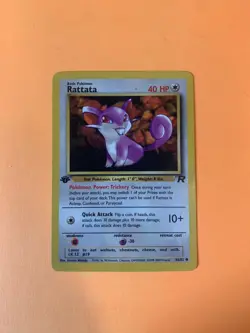 Rattata 66/82 | Team Rocket First Edition | Pokemon TCG Common (Creased) - Image 1