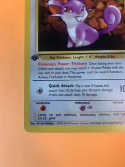 Rattata 66/82 | Team Rocket First Edition | Pokemon TCG Common (Creased) - Image 5