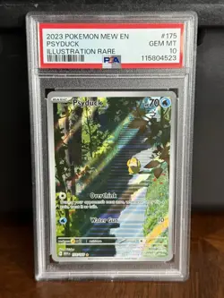 2023 POKEMON MEW EN-151 ILLUSTRATION RARE #175 PSYDUCK PSA 10 - Image 1