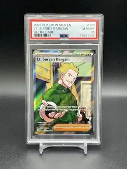 Lt. Surge’s Bargain Pokemon Mega Evolution Ultra Rare Holo 170 PSA 10 Gem Mint - Image 3
