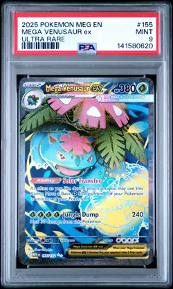 2025 POKEMON MEG EN-MEGA EVOLUTION ULTRA RARE #155 MEGA VENUSAUR EX PSA 9 - Image 1
