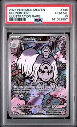 Houndstone *PSA 10* Illustration Rare *Mega Evolution* #145 * Pokemon - Image 1