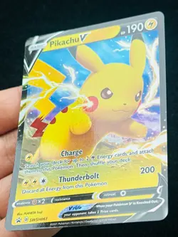 Pikachu V SWSH061 - LP - NM - Pokemon TCG Card PLANETA Tsuji - Black Star Promo - Image 2