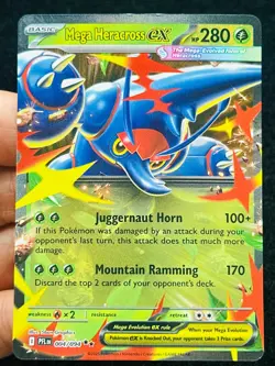 Mega Heracross ex 004/094 - MP - Pokemon TCG Card - PFL - 5ban Graphics - Image 1