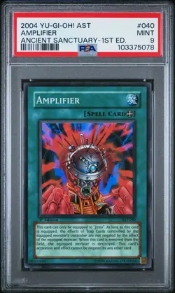 Amplifier AST-040 1st Edition Super Rare Yugioh PSA 9 *078 - Image 1