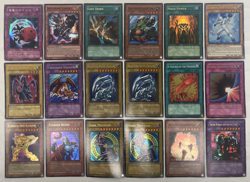 Lot of 18 Yugioh Holo Cards Blue-Eyes White Dragon Dark Magician Thousand Dragon - Image 1