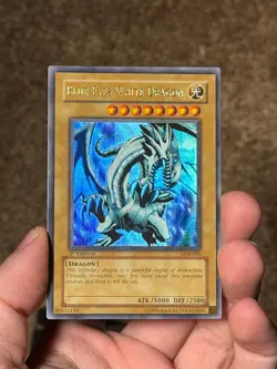 Blue-Eyes White Dragon LOB-001 GLOSSY FOIL LINE ERROR 1st Edition Yu-Gi-Oh - Image 3