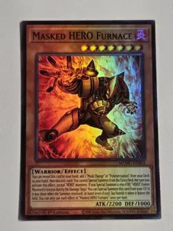 Masked HERO Furnace MZMU-EN015 Super Rare Yugioh Maze of Muertos 1st Edition - Image 1