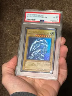 Blue Eyes White Dragon SDK-001 Ultra Rare FOIL BLEED Yugioh PSA 4 *605 - Image 4