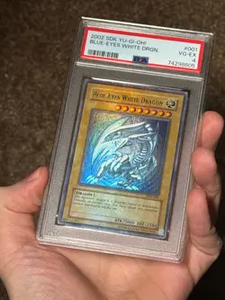 Blue Eyes White Dragon SDK-001 Ultra Rare FOIL BLEED Yugioh PSA 4 *605 - Image 5