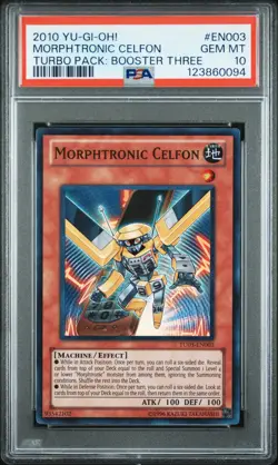 Morphtronic Celfon TU03-EN003 Turbo Pack: Booster Three Yugioh PSA 10 *094 - Image 1