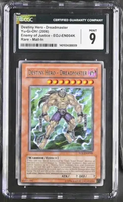 Destiny Hero - Dreadmaster EOJ-EN004K Mail-in Yu-gi-oh! CGC 9 Mint *009 - Image 1