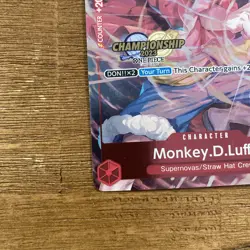 One Piece Card Game Monkey.D.Luffy P-006 Championship 2023 English - Image 2