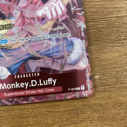 One Piece Card Game Monkey.D.Luffy P-006 Championship 2023 English - Image 3