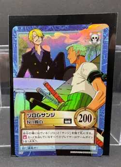 Zoro Sanji Holo Hyper Battle Vintage Carddass Japanese Bandai Card s97 Straw Hat - Image 1