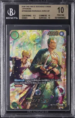2026 ONE PIECE EGGHEAD CRISIS JAPANESE SP #PRB02006 RORONOA ZORO BGS 10 - Image 1