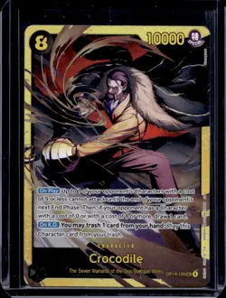 2026 One Piece Azure Sea's Seven Crocodile Secret Rare #OP14-120 - Image 1