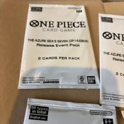 Sealed One Piece TCG OP14-EB04 The Azure Sea’s Seven Release Event Pack x4 - Image 2