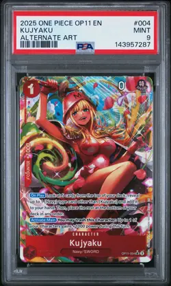 2025 ONE PIECE OP11-A FIST OF DIVINE SPEED ALTERNATE ART #004 KUJYAKU PSA 9 - Image 1