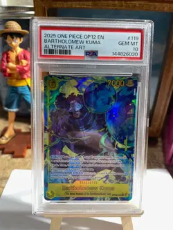 2025 ONE PIECE OP12-LEGACY OF THE MASTER ALTERNATE ART BARTHOLOMEW KUMA PSA 10 - Image 1