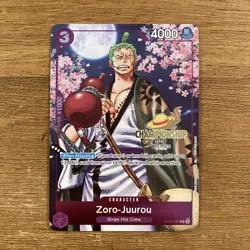 One Piece Zoro-Juurou OP05-067 CS 25-26 Event Pack PROMO CHAMPIONSHIP STAMP - Image 1