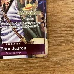 One Piece Zoro-Juurou OP05-067 CS 25-26 Event Pack PROMO CHAMPIONSHIP STAMP - Image 2