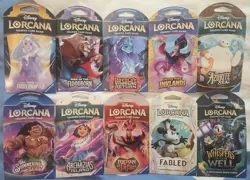 Disney Lorcana 10x Sleeved Booster Pack Lot: One of Each Release! - Image 1
