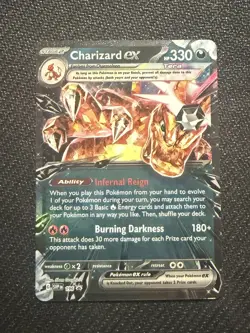Pokemon TCG NM Charizard ex 196 Sv: Scarlet & Violet Promo Cards Holo 2025 NM - Image 1