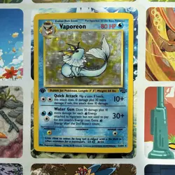 Pokemon TCG Vaporeon Jungle Holo Rare Card 12/64 1st Edition 1999 Nice Card (NM) - Image 1