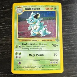 Nidoqueen Jungle 7/64 Unlimited Holo Rare Pokemon TGC Card LP - Image 1