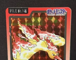 1997 Moltres FILE No. 146 Pokemon Card Carddass Prism Holo Japanese - Image 5