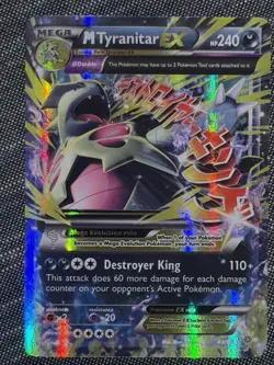 Pokemon M Tyranitar EX 43/98 Ultra Rare Holo Mega 240 HP XY Ancient Origins Card - Image 1