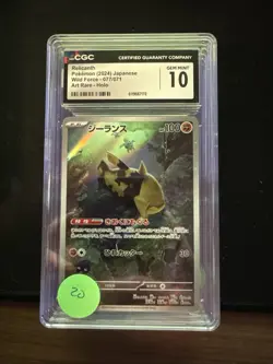 CGC Gem Mint 10 Relicanth 077/071 AR Art Rare Wild Force sv5k Pokemon Card - Image 1