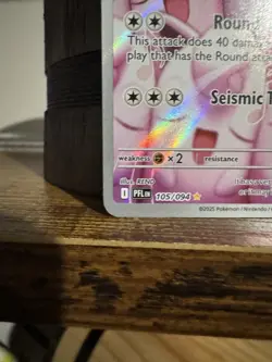 Pokemon Wigglytuff 105/094 Phantasmal Flames Illustration Rare Holo English Card - Image 2