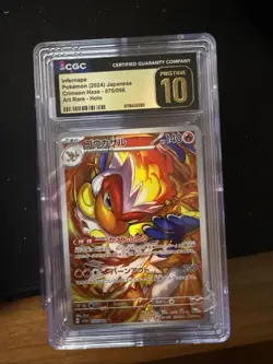 🔥 CGC 10 Pristine Infernape 070/066 AR Art Rare Crimson Haze 2024 Pokemon Card - Image 1