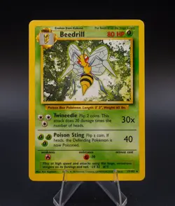 Beedril Pokemon Card Rare Base Set 17/102 Stage 2 TCG 1999 WOTC - Image 1