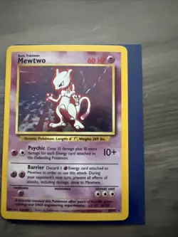 Pokemon TCG Base Set Mewtwo Holo Card 10/102 Rare - Image 1